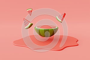3d rendering of watermelon.3d rendering
