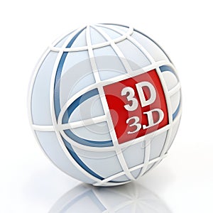 3D Web Development Isolated on White Background