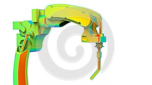 3D rendering - weldment torch finite element analysis photo