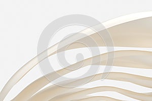 3d rendering, white flowing cloth background