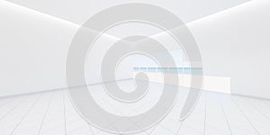 3d rendering of white tile floor for background