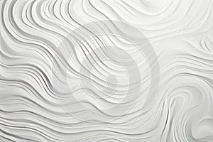 3d rendering of a white wall with wavy lines