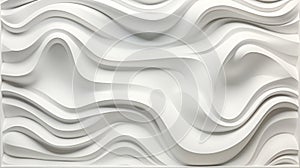 3d rendering of a white wall with wavy shapes