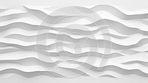 A 3D rendering of a white wave-like pattern. photo
