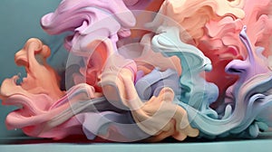 3d rendering Wisps of colorful smoke wavy in the air