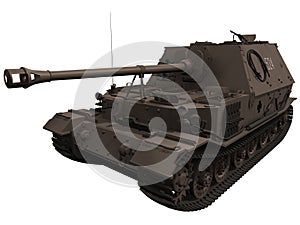 3d Rendering of a World War 2 era Elefant Tank photo