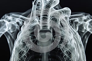 3D rendering of X-ray radiography of chest organs by pulmonologist photo