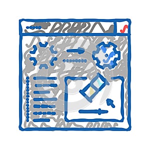 3d renderings icon doodle illustration