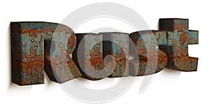 3D Rendition of the Word Rust photo