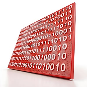 3D Binary Code Isolated on White Background