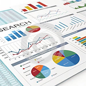 Research data insight 3D illustration