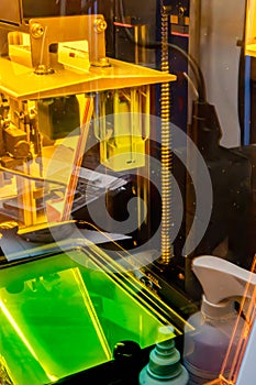 3d resin printer in interior showroom