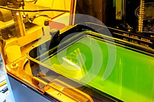 3d resin printer in interior showroom