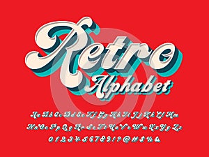 3d retro font