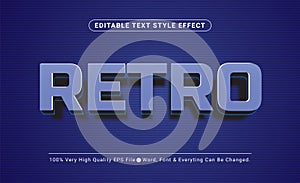 3D Retro Vintage Text Effect, Editable Text Effect