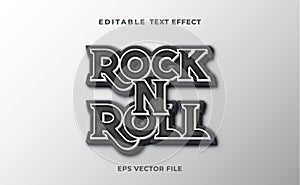 3d rock n roll editable text effect