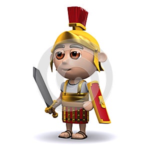 3d Roman soldier is ready
