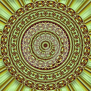 3d round chain links graphic