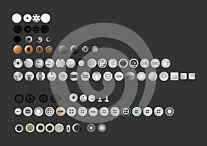 3d round clothing buttons