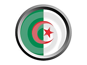 3D Round Flag of Algeria