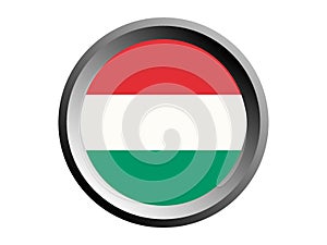 3D Round Flag of Hungary