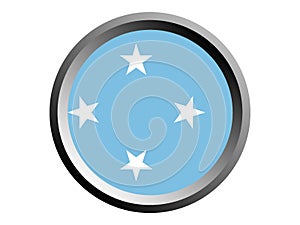 3D Round Flag of Micronesia