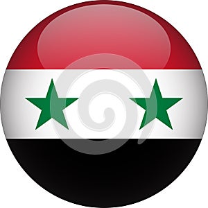 Syria 3D Rounded Flag Vector