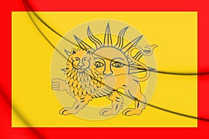 3D Royal Flag of Nadir Shah. photo