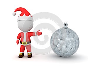 3D Santa Claus showing snowglobe