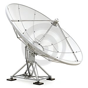 3D Satellite Dish Isolated on White