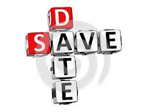 3D Save Date Crossword