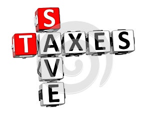 3D Save Taxes Crossword