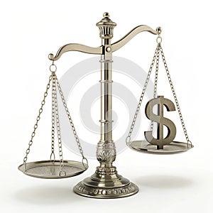 Scale with Dollar Sign 3D Icon