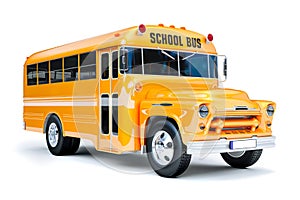 3d school bus