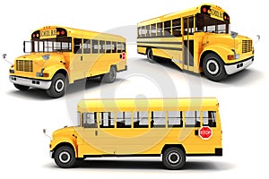 3d school bus