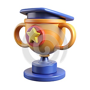 3D School Trophy Icon