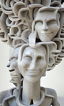 3D Sculpture - Unique 3D modeled and rendered artwork photo