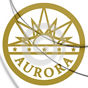 3D Seal of Aurora Colorado, USA. photo