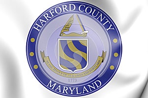Seal of Harford county Maryland state, USA. 3D Illustration photo