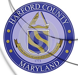 3D Seal of Harford County Maryland, USA. photo
