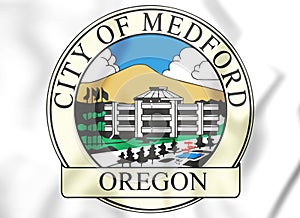 3D Seal of Medford Oregon, USA. photo