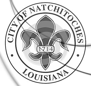 3D Seal of Natchitoches Louisiana, USA. photo