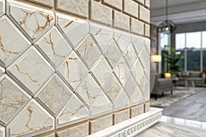 3D seamless ceramic wall tiles design pattern