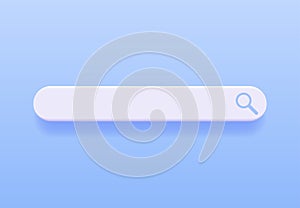 3D Search Bar Blank Isolated.