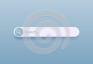 3D Search Bar Blank Isolated.