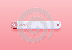 3D Search Bar Blank Isolated.