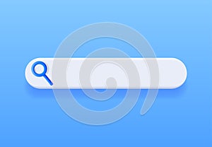 3D Search Bar Blank Isolated.