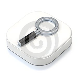 3D search isometric isolated on white background