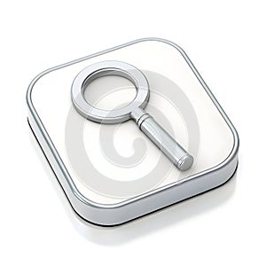 3D search isometric isolated on white background