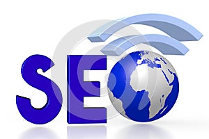 3D SEO search engine optimization/ Internet concept